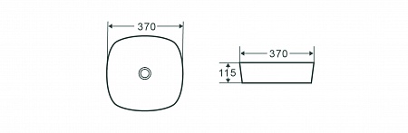 Раковина накладная Terminus Классик 370х370х115 Красногорск - фото 3