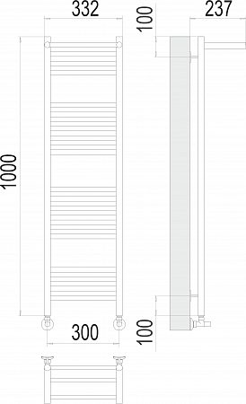 Аврора с/п П20 300х1000 Полотенцесушитель  TERMINUS Красногорск - фото 3
