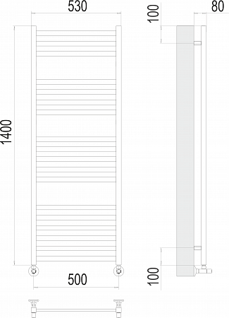 Грета П18 500х1400 Полотенцесушитель  TERMINUS Красногорск - фото 3