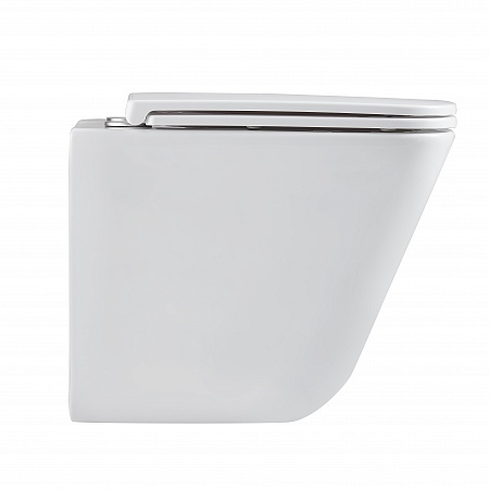 Подвесной унитаз безободковый Terminus Ватикан Монолит 490х340 белый Красногорск - фото 4