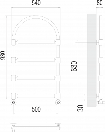 Версаль П4 500*930  Полотенцесушитель  TERMINUS Красногорск - фото 3