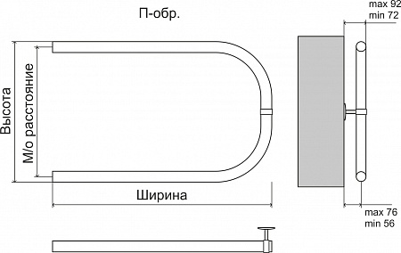 П-обр БШ 320х600 Полотенцесушитель  TERMINUS Красногорск - фото 3