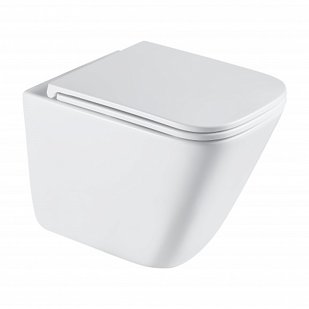 Подвесной унитаз безободковый Terminus Ватикан Монолит 490х340 белый Красногорск - фото 2