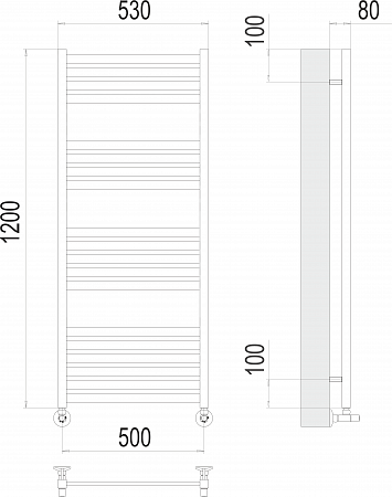 Тоскана П19 500х1200 Полотенцесушитель  TERMINUS Красногорск - фото 3