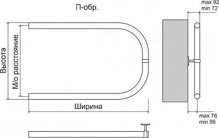 П-обр БШ 500х400 Полотенцесушитель  TERMINUS Красногорск - фото 3