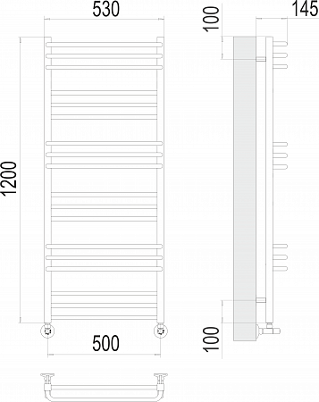 Соренто П18 500х1200 Полотенцесушитель  TERMINUS Красногорск - фото 3