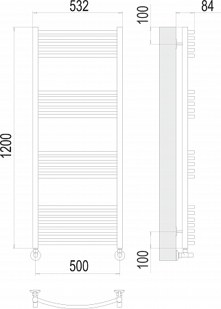 Классик П22 500х1200 Полотенцесушитель  TERMINUS Красногорск - фото 3