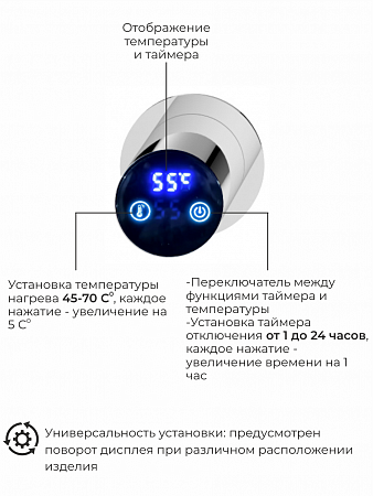 Рондо П2 350х760 электро Полотенцесушитель TERMINUS Нержавеющая сталь Красногорск - фото 5